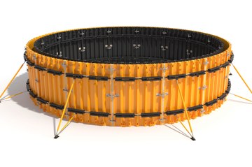 Cofragem metálica para muros circulares BIRA