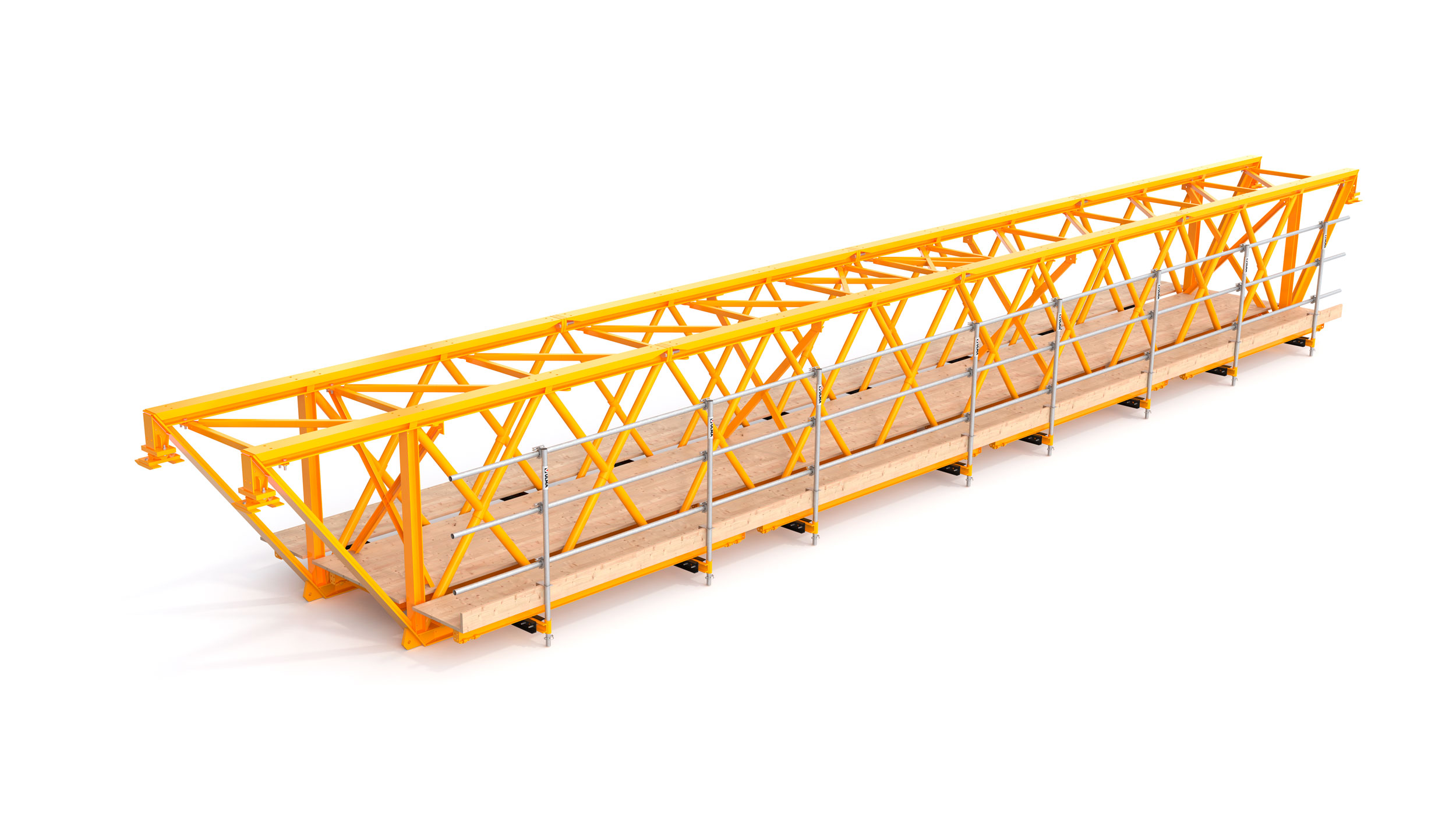 Sistema de treliças modulares para construções de betão com grandes vãos entre apoios. Se destaca por necessitar de um número mínimo de apoios no solo, facilidade de montagem e movimentação. 
Desenvolvida principalmente para obras de infraestrutura.