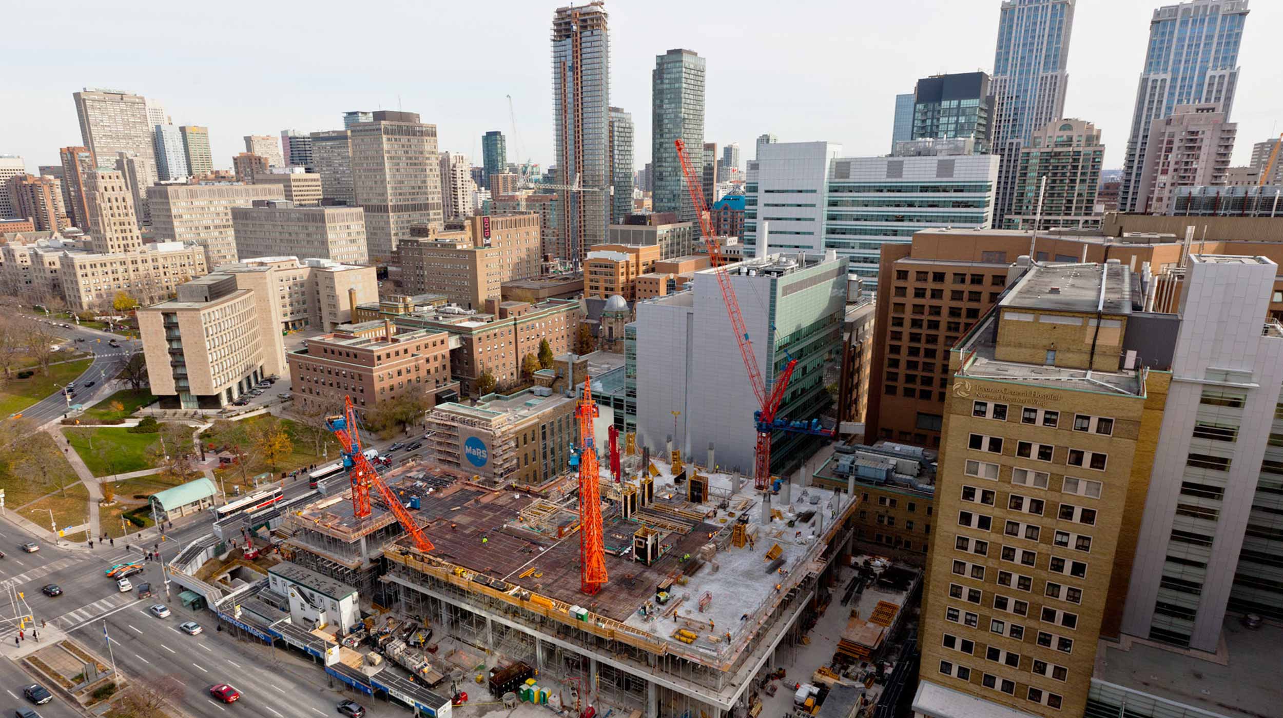 Localizado no distrito Discovery de Toronto, a Fase II do Centro MaRs adicionará 74.000 m² ao complexo já existente.