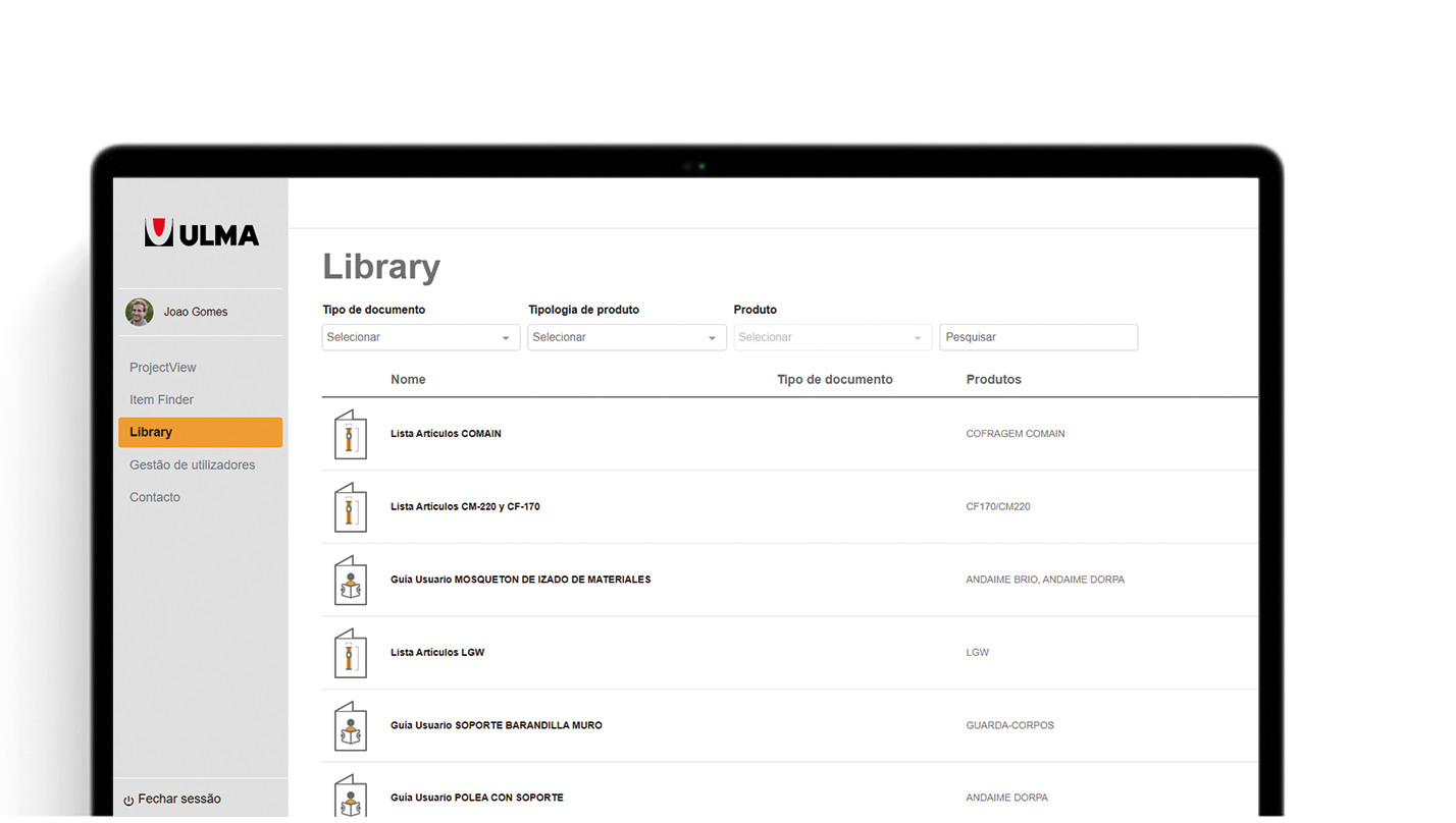 Vários documentos técnicos e motor de busca. Tudo em Library.
