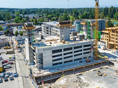 Ciclo eficiente com cofragem ORMA no Aldergrove Town Center