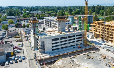 Ciclo eficiente com cofragem ORMA no Aldergrove Town Center