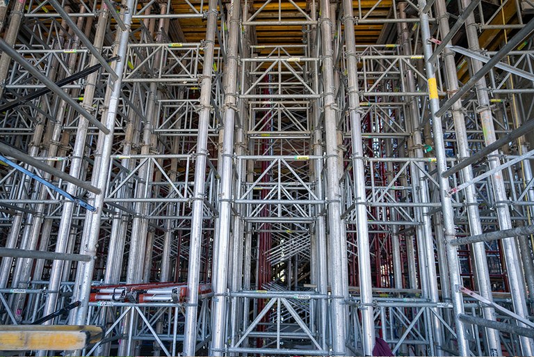 Estacionamento em altura em Long Island City, Nova Iorque, EUA.