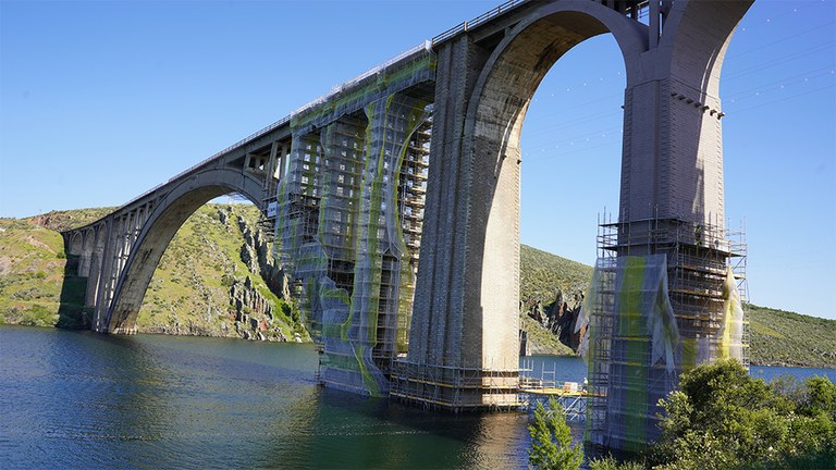Reabilitação do viaduto ferroviário Martín Gil, Zamora, Espanha