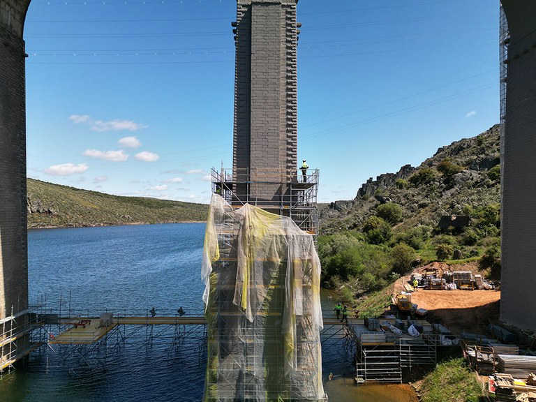 Reabilitação do viaduto ferroviário Martín Gil, Zamora, Espanha